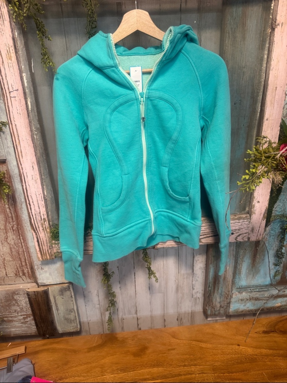 Lululemon Scuba Full-Zip Hoodie II Fleece Lined Teal Turquoise Size 4